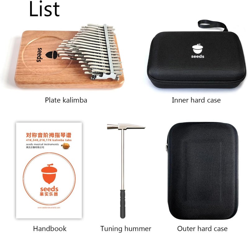 seeds Kalimba Thumb Piano 41 Keys Chromatic C-Tuned Thumb Piano Okoume wood Flat Board ultra-lightweight Portable Mbira Finger Piano(LATEST VERSION) - Image 4